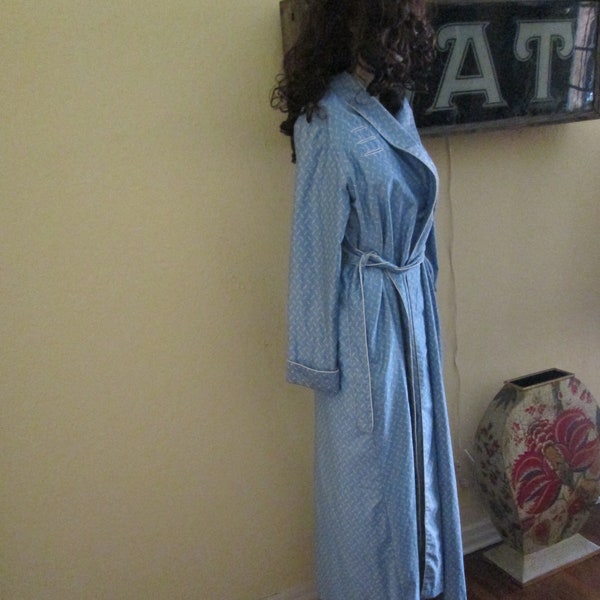 Vintage Cotton Robe Long Unisex Med Large JC Penney