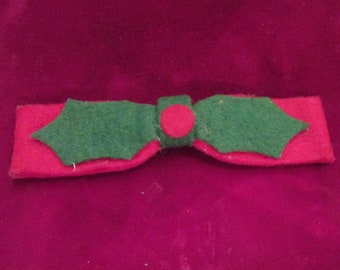 1950s Rare Ormond Christmas Bow Tie Clip On Funny Xmas Tie