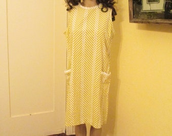 60s Cotton Shift So Cute Mustard So Cute