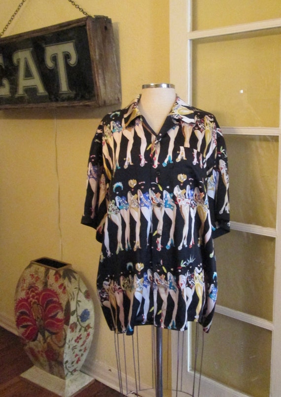 90s Nicole Miller Unisex Rare Silk Graphic Shirt B