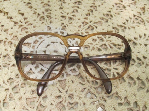 Rare 1970s Saphira Men Aviator Eyeglasses Crystal… - image 2