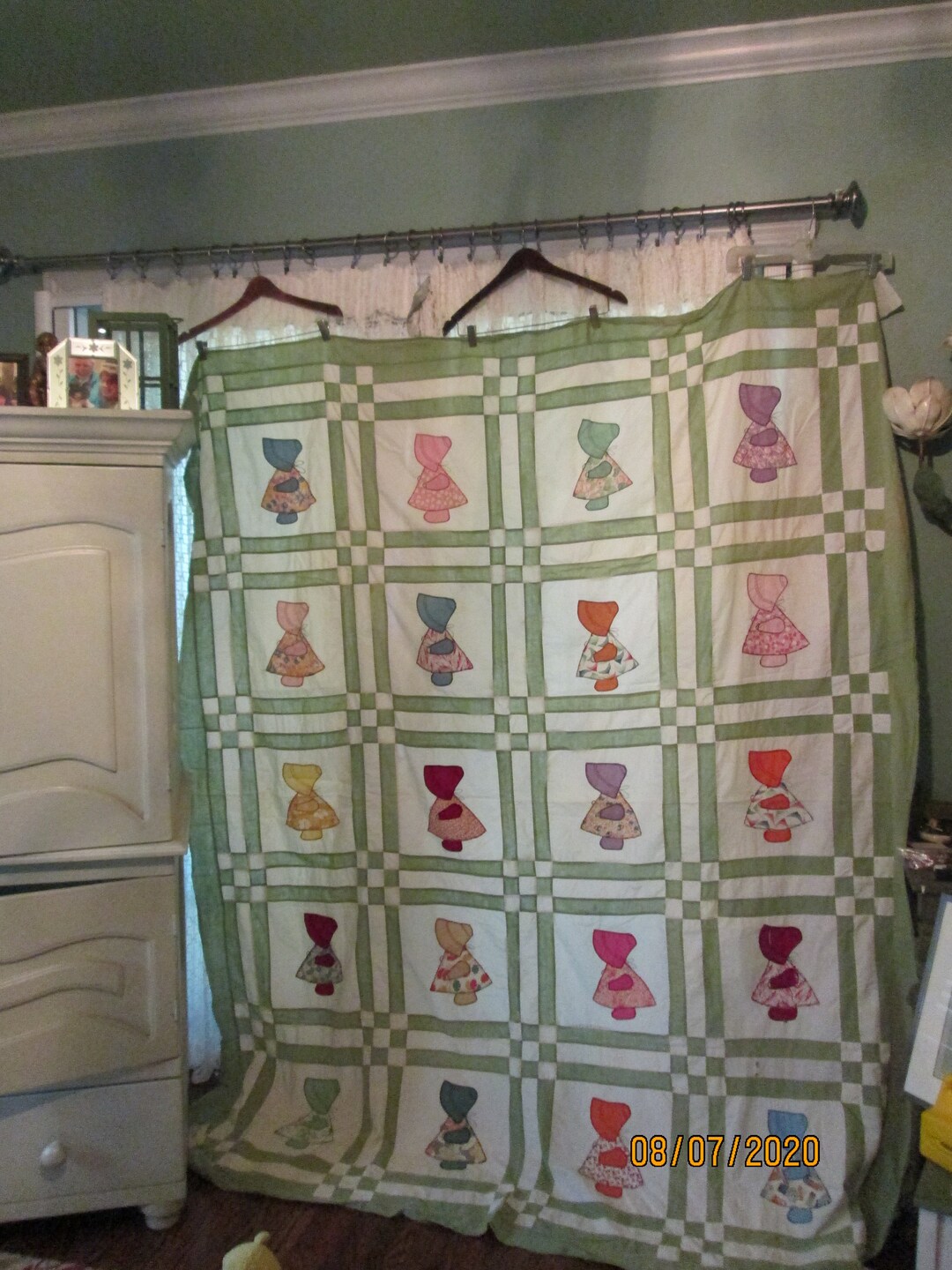 Vintage 30s Sue Fabric Curtains Quilt Etsy