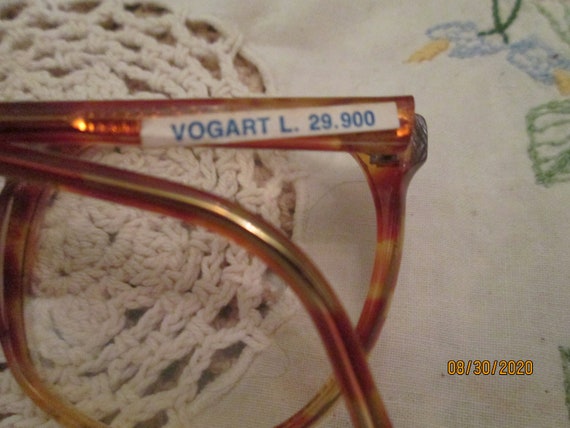 Rare Vogart Eyeglasses Unisex Tortoise Shell Italy - image 7