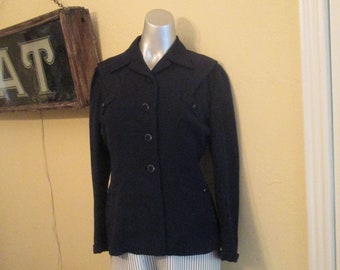 1940s Women Navy Jacket Suit Size 10 12