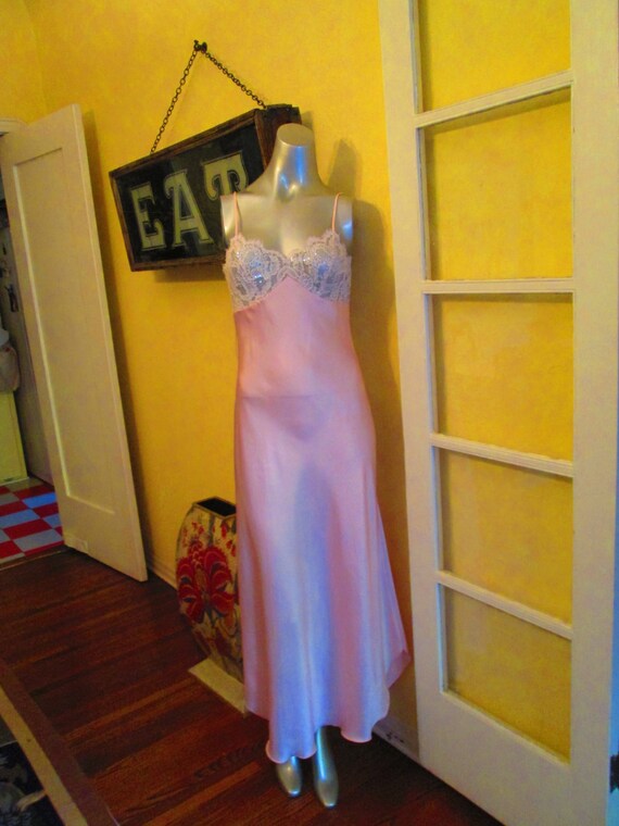 Vintage Lucie Ann Sexy Nightgown Rhinestone Bra /