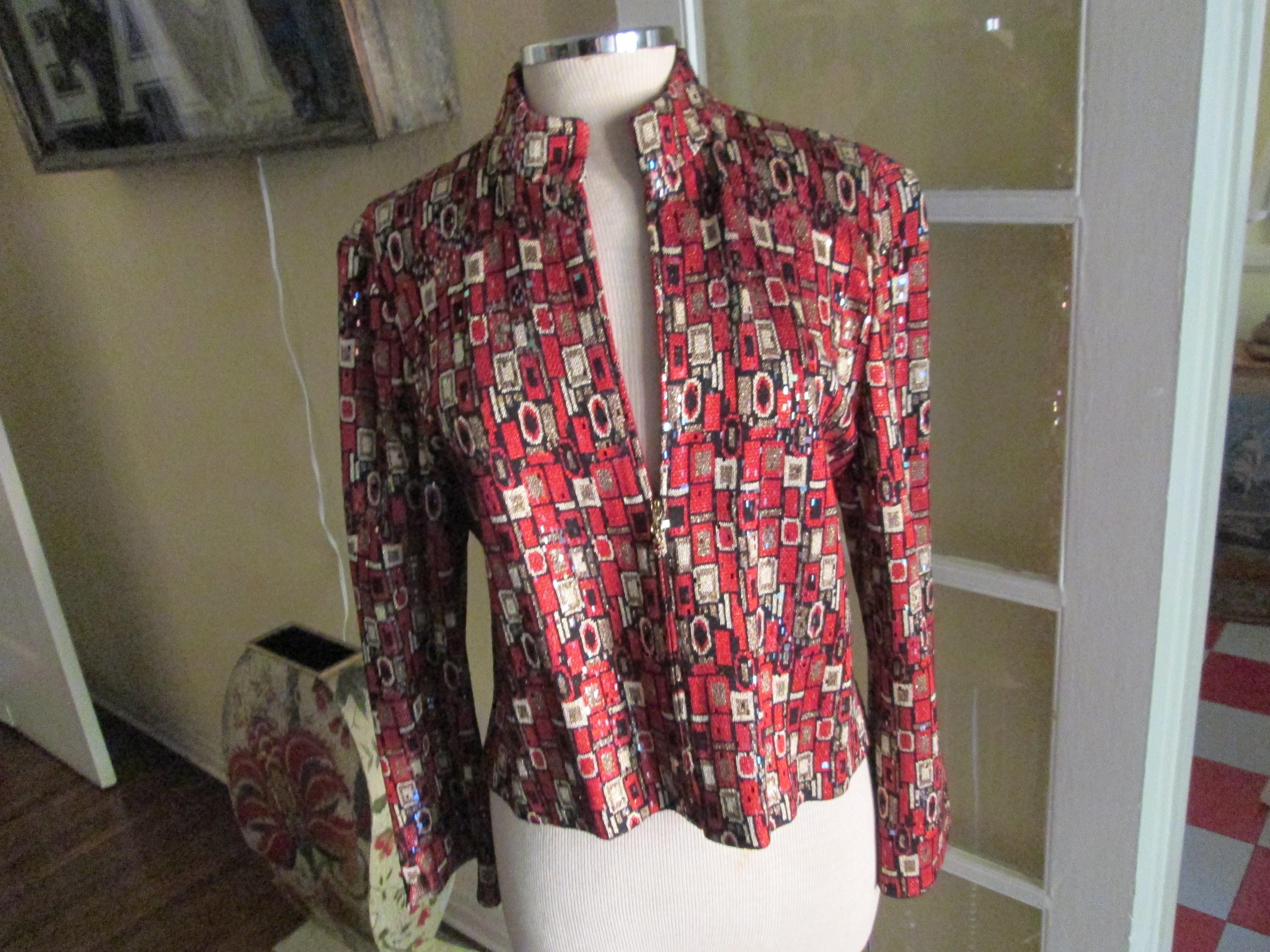 St. John Sequin Jacket - Etsy
