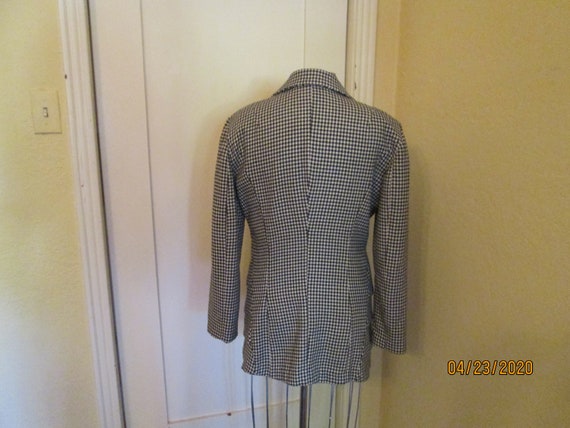 Vintage 40s Style Long Jacket Herringbone Jacket - image 8