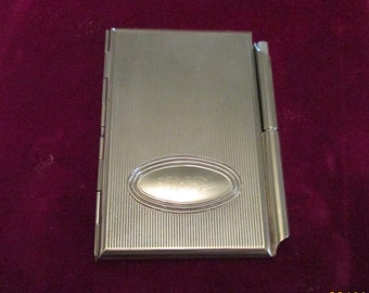 1930s Cigarette Case Art Deco Metal Card Case