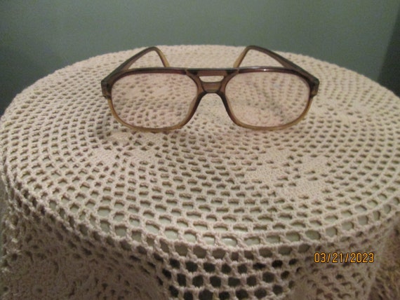 Vintage 80s Aviator Eyeglasses Terri Brogan 8730 - image 1