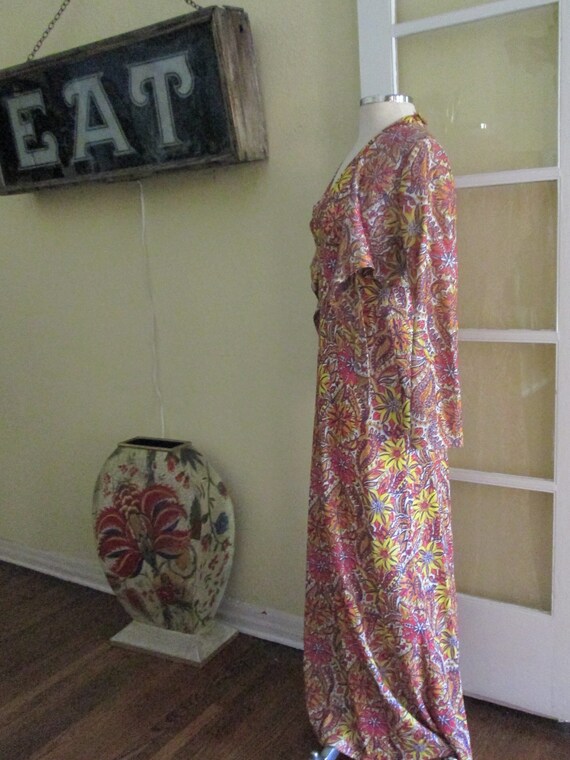 Vintage 60s XS Metallic Paisley Halter Gown W Jac… - image 7