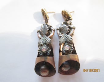 Victorian Dangle Earrings Pierced Great Detail