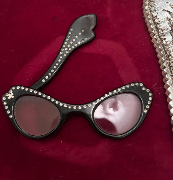 Mid Century Cat Eye Lorgnette Opera Glasses - image 2