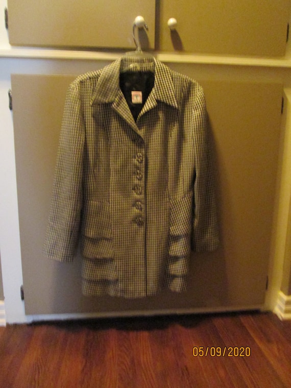 Vintage 40s Style Long Jacket Herringbone Jacket - Etsy