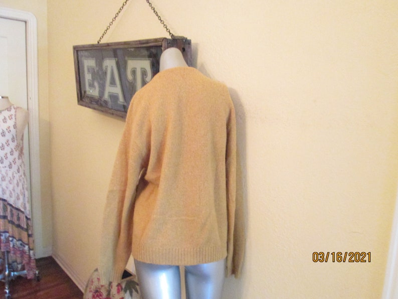 1960s Jantzen Cardigan Mustard Yellow Letter Cardigan