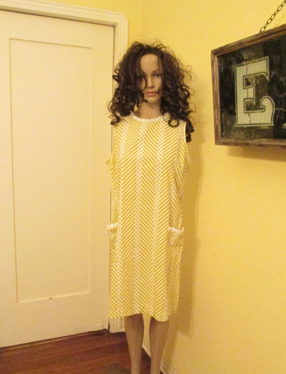 60s Cotton Shift So Cute Mustard So Cute