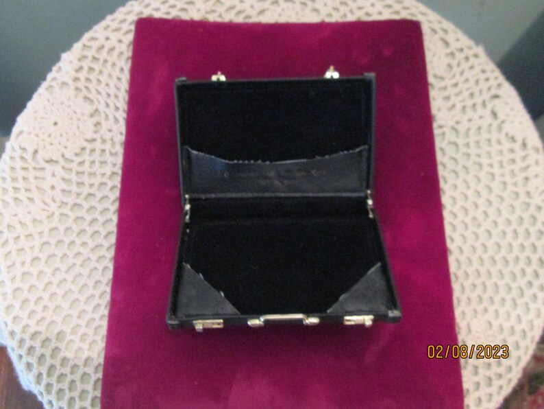 Vintage Business Card Case Mini Suitcase Card Holder Etsy