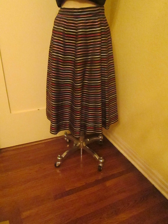 Vintage 1960s Swing Skirt Taffeta