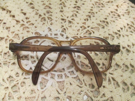 Rare 1970s Saphira Men Aviator Eyeglasses Crystal… - image 5