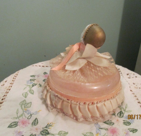 Vintage Rare Porcelain Harlequin Powder Box Delag… - image 5