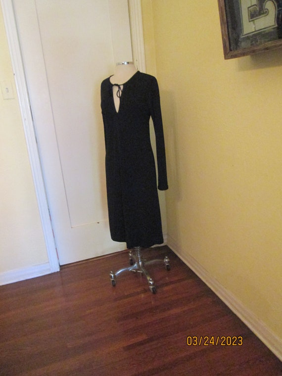 Vintage DKNY Black Midi Dress Form FItting Long S… - image 2
