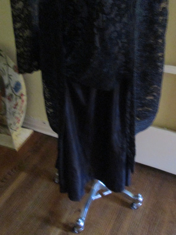 1950s Black Lace Cocktail Dress Gorgeous M / L - image 8