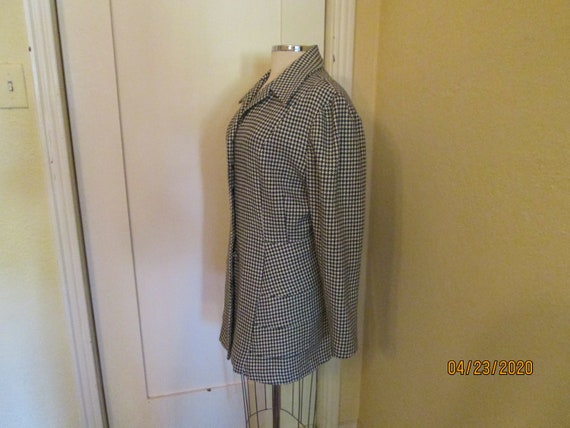 Vintage 40s Style Long Jacket Herringbone Jacket - image 7