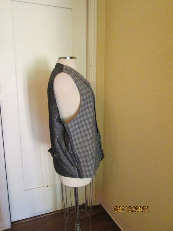 Gilet Gris à Carreaux AFRM Taille L - Marque Nordstrom, Mélange Rayon, Neuf Avec étiquettes