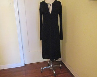 Black Classic Lace Dress With Slit Sleeves by DKNY - Etsy