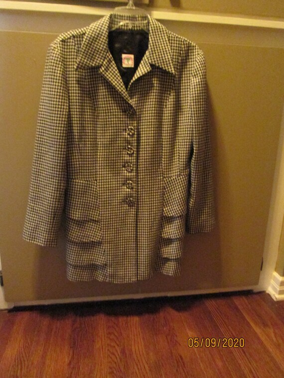 Vintage 40s Style Long Jacket Herringbone Jacket - image 2