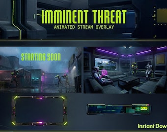 IMMINENT THREAT Animated edition Stream Overlay Pack (Digital Download)