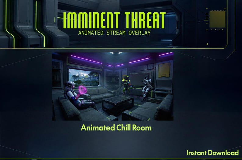 IMMINENT THREAT Animated Edition Stream Overlay Pack (digital Download ...