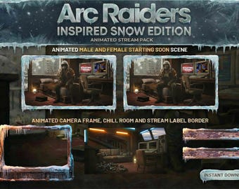 Raiders Animated Snow edition Stream Overlay Pack (Digital Download)