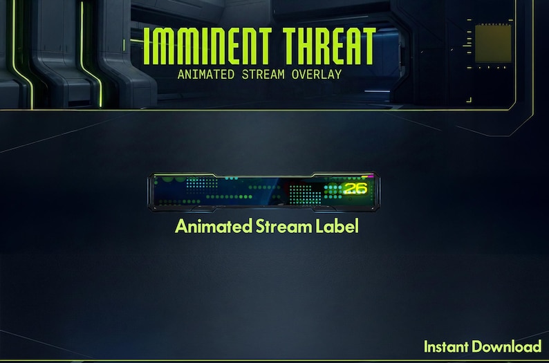 IMMINENT THREAT Animated Edition Stream Overlay Pack (digital Download ...