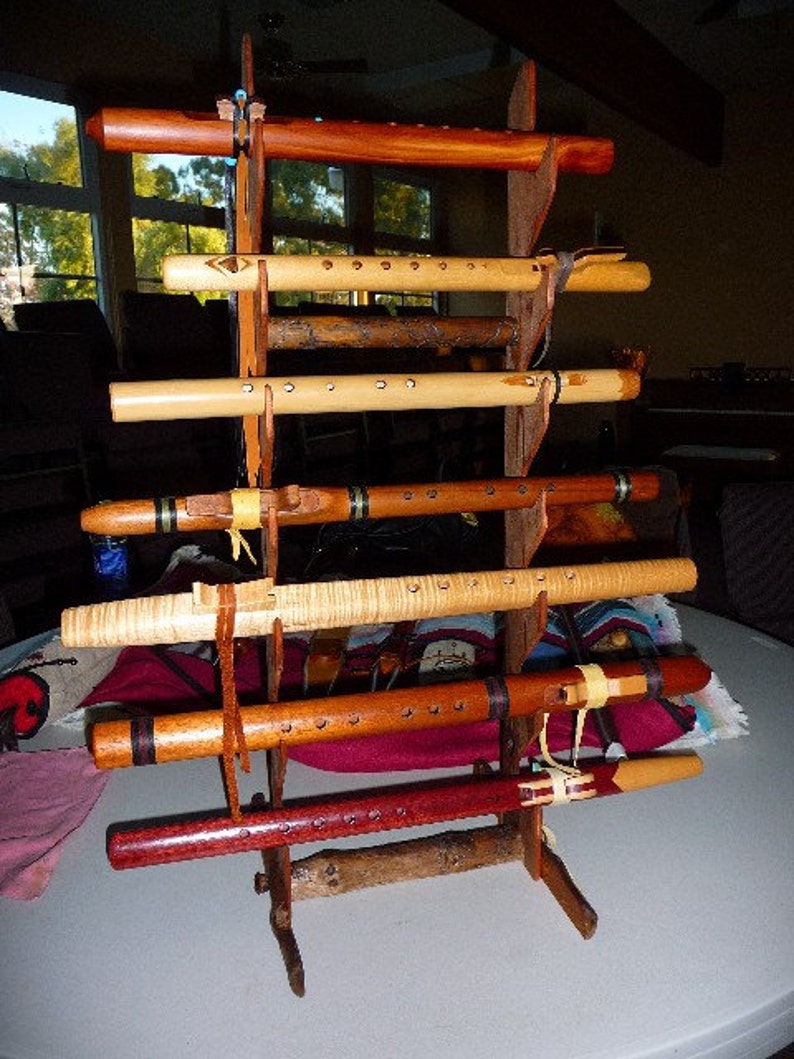 Redwood Native American Flute Rack Etsy