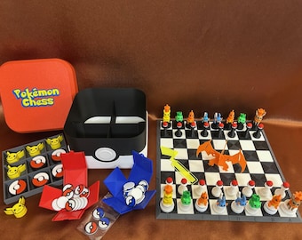 3D Printed Pokémon Chess, Checkers and Tic Tac Toe