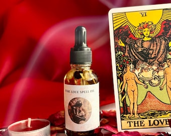 Aceite de hechizo de amor puro: amor, adoración, relaciones, edulcorante.