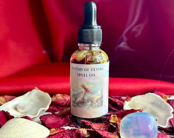 Aceite de hechizo de las profundidades del deseo: belleza, glamour, energía seductora, energía poderosa