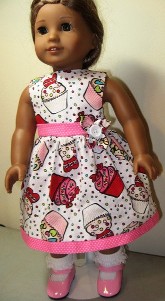 Valentines and Cupcakes Dress for American Girl Doll