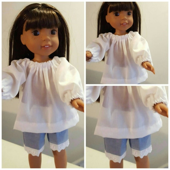 14 Inch Doll Shorts and Peasant Top Wellie Wisher