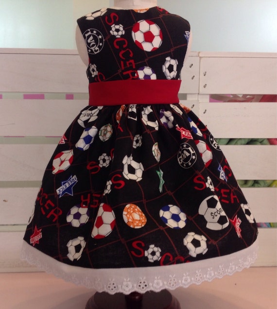 18 or 14 Inch American Handmade Soccer Dress for any 18 Inch Doll
