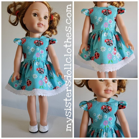 Lady Bug Dress for the 14.5 Inch Doll Wellie Wisher
