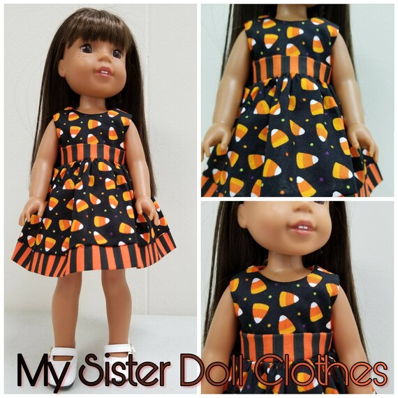 Halloween Candy Corn Dress for 14 Inch Dolls Wish