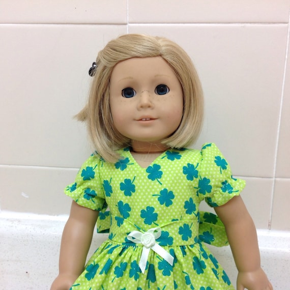 St. Patrick's Day Dress American Made 18 Inch Doll Clothes