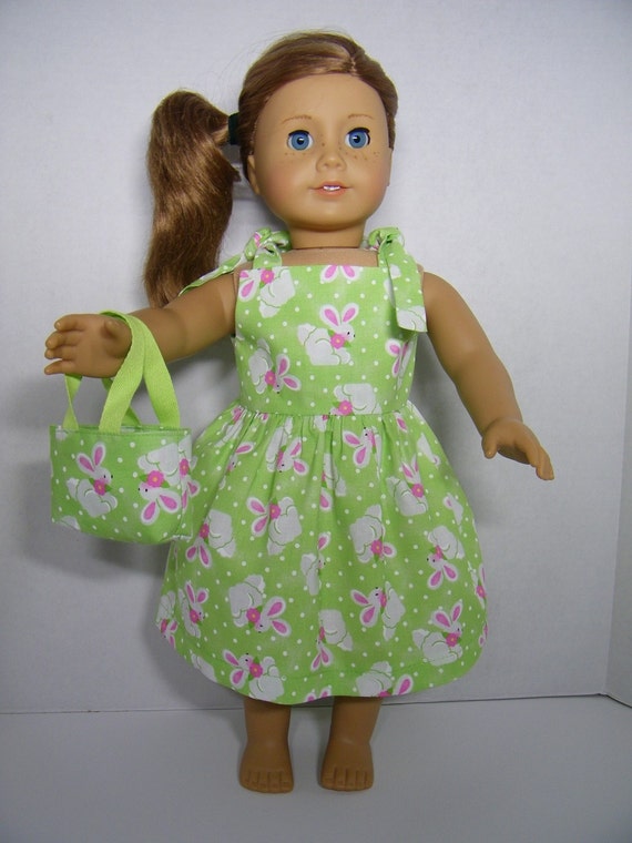 Easter Bunny Dress and Purse For American Girl