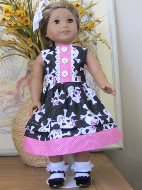 Skulls and Hearts Dress for your 18 inch Doll