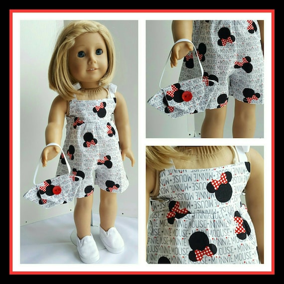 18 Inch American Handmade Mickey Mouse Rompers and a Purse Doll