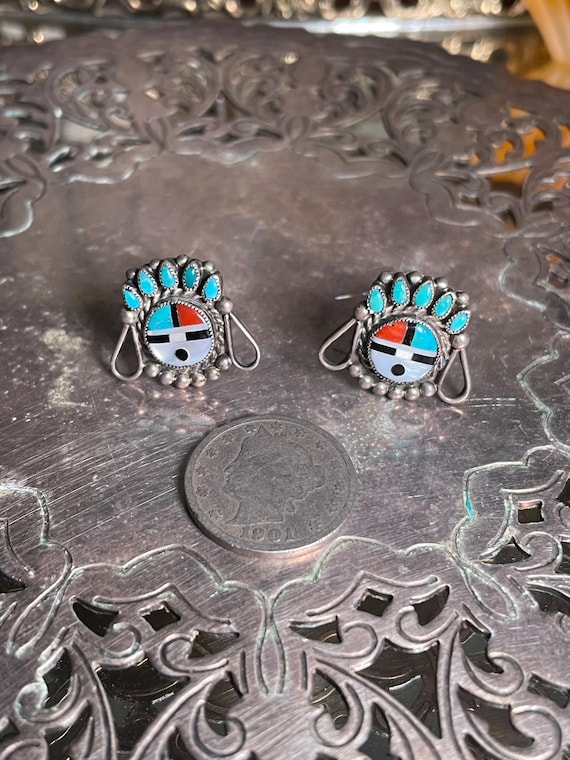 Authentic 925 Zuni Roger Cellicion Multi Stone In… - image 1