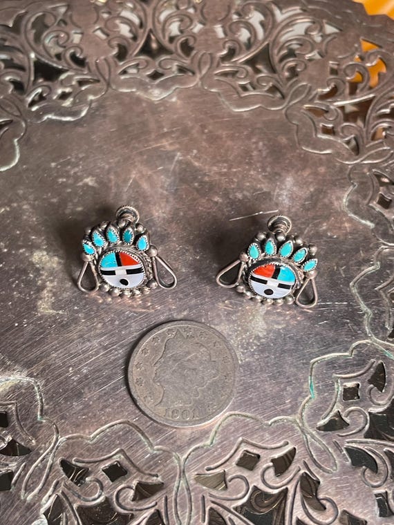 Authentic 925 Zuni Roger Cellicion Multi Stone In… - image 2