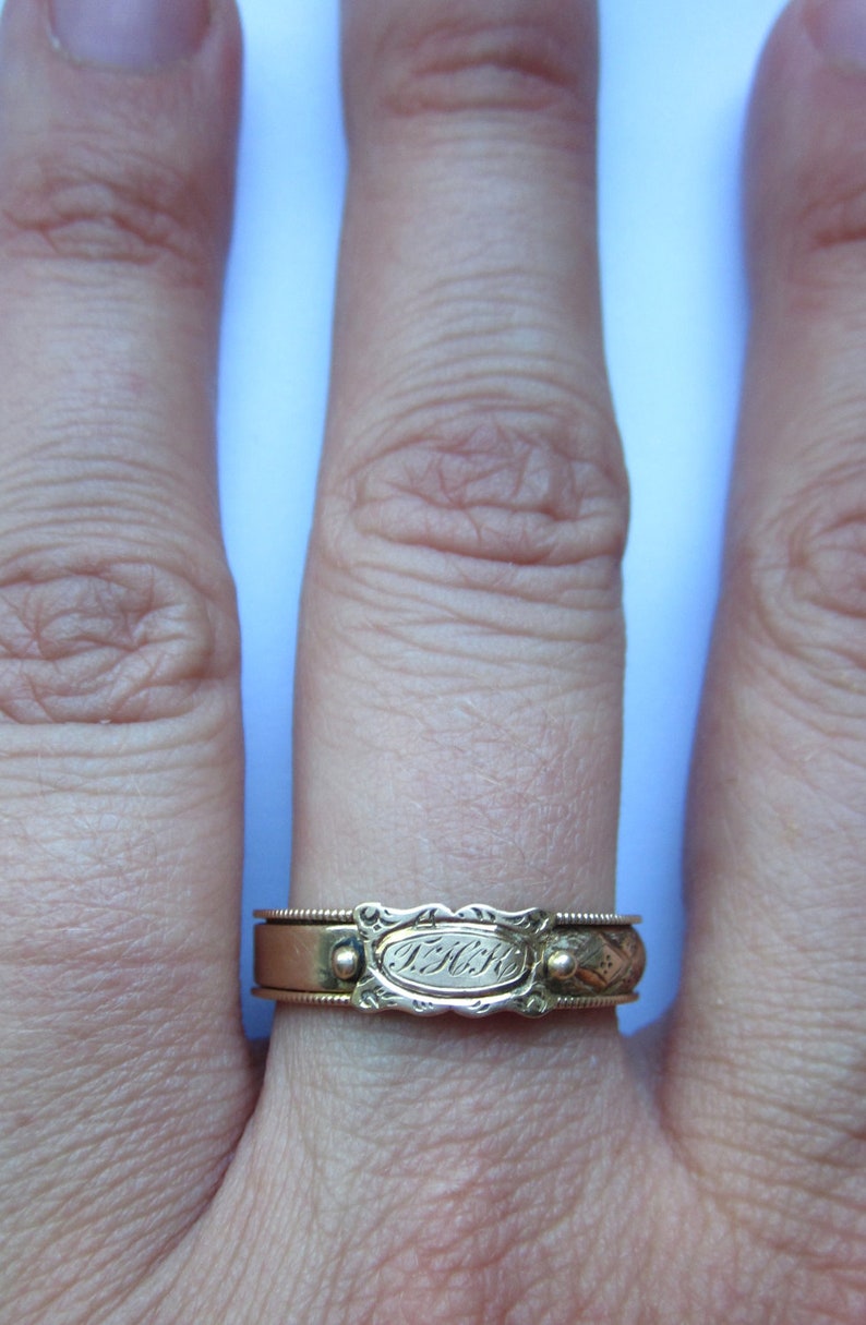 Antique CIVIL WAR Era Mourning RIng with Secret Hidden Hair Etsy