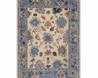 Available Turkish Handmade Knotted Woolen Area Rug for Bedroom Livingroom Office Oriental Rugs, 5x8, 6x9, 8x10, 9x12, 10x14, 12x15 Size,
